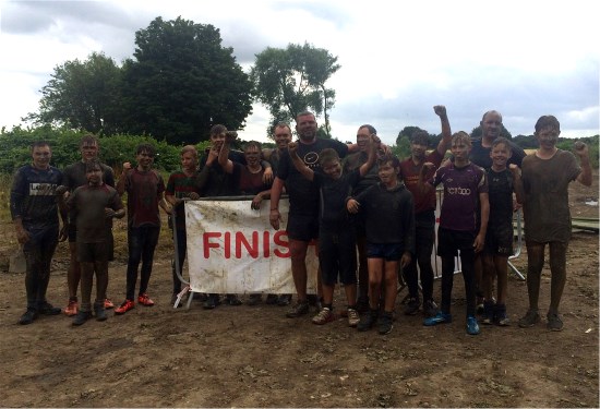 Finishing line for the Under 13s July 2016